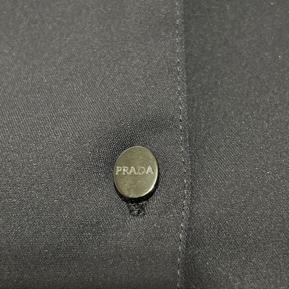 Dice Kayek Button Down Shirt Dress VINTAGE Korea Navy Blue Classic 18” pit-pit - Picture 6 of 6